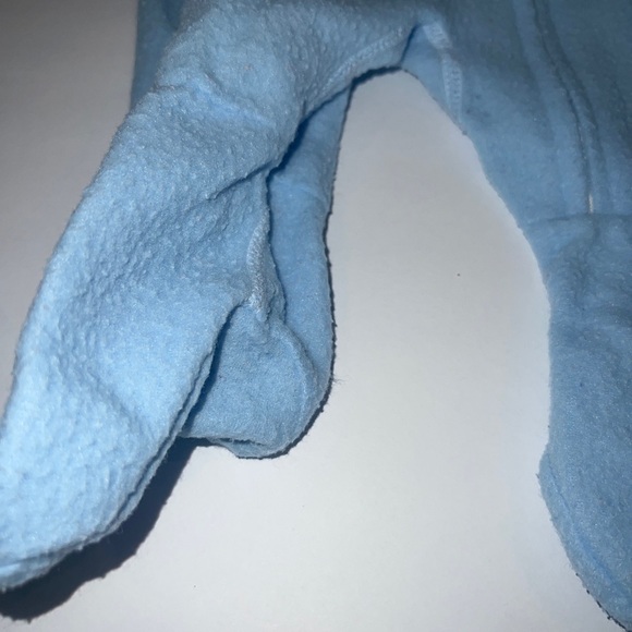 Vintage Gerber Blue Footie Pajamas Zip Up Sleep Outfit With Feet 0/6M - Picture 2 of 8